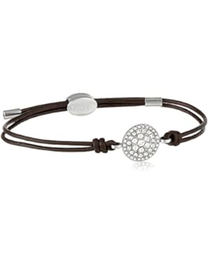 Glitz Disc Wrist Wrap Silver Bracelet