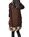 ZANZEA Women's Casual Plus Size Long Sleeve Floral Printed Loose Jumper Dress