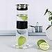 Glass Water Carafe 44 Ounces Heat Resistant Drip-Free with Filter Pot Lid, 10.5 Inches Fruit Skewer, Borosilicate Glass Water Pitcher for Hot or Cold Drink