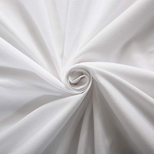 Abakan Queen Bed Sheet Set 4 Piece Super Soft Brushed Microfiber 1800 Series Hotel Luxury Egyptian Sheet Breathable, Wrinkle, Fade Resistant Deep Pocket Bedding Sheet Set (Queen, White)