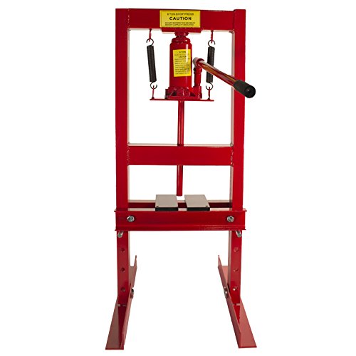 Dragway Tools 6Ton Hydraulic Shop Floor Press with Press Plates and H