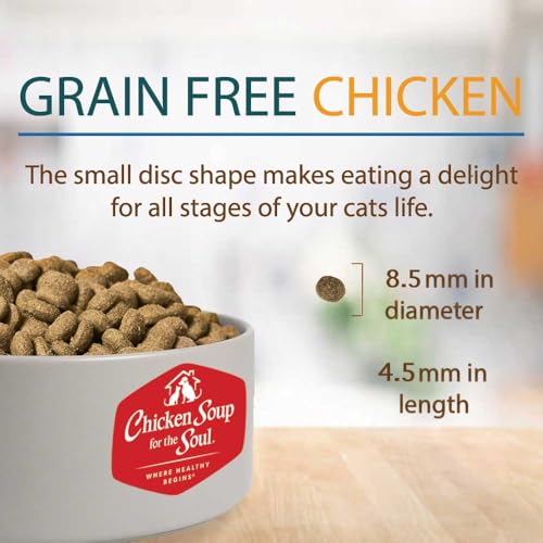CHICKEN SOUP FOR THE SOUL GRAIN FREE DRY CAT FOOD, CHICKEN & LEGUMES RECIPE, 4 POUND BAG | SOY, CORN & WHEAT FREE, NO ARTIFICIAL FLAVORS OR PRESERVATIVES