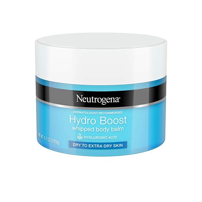 Neutrogena Hydro Boost Hydrating Whipped Body Balm with Hyaluronic Acid, Non-Greasy and Fast-Absorbing Balm for Dry to…