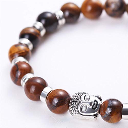 Clearance! Elogoog Buddhist 12mm Wood Beads Prayer Tibetan Buddha Meditation Wrist Bracelet Men, Women, and Yogis (A)