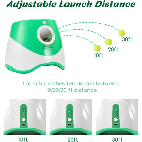 Automatic Dog Ball Launcher, Interactive Dog Toys Tennis Balls Thrower for Small and Medium-Sized Dogs, Green 26 * 27 * 21Cm
