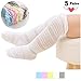 Baby Girls Boys Knee High Socks Toddler Eyelet Lace Socks 5 Pairs (S (0-12 Months))