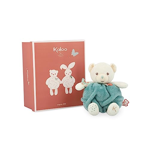 Kaloo - Plume - Bubble of Love Green Bear - 23 cm Cuddly Bear Plush - Small Soft Toy Teddy Bear for Babies - Develops Sense of Touch - Pretty Customisable Gift Box - 0 Months +, K214000