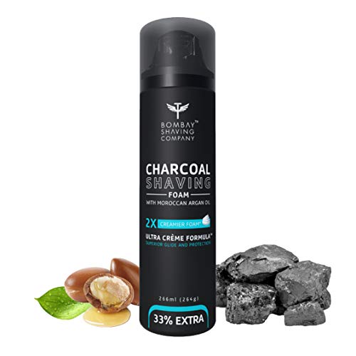 Bombay Shaving Company Charcoal Shaving Foam, 266 ml (33% extra) with Activated Charcoal & Moroccan Argan Oil 1 Bombay Shaving Company Charcoal Shaving Foam, 266 ml (33% extra) with Activated Charcoal & Moroccan Argan Oil