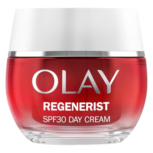 Olay Regenerist Day Cream Face SPF30, Anti-Wrinkle + Firming Care with SPF30, Niacinamide and Peptides, Renews, Tightens and Moisturises, Non-Greasy 50 ml