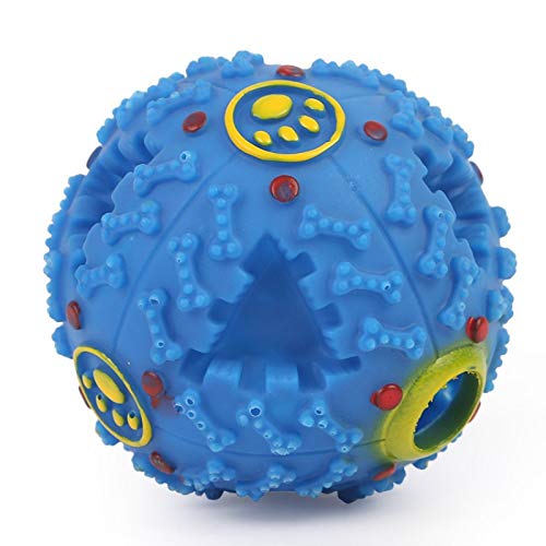 PVC Dog Toy Ball For Small Medium Large Dogs Tooth Chew Training Toy Squeaky Giggle With Food Dispenser Designed Pet Product