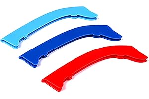 Pengchen for BMW 3 Series E90 E91 318i 320i 325i 330i 335i 2009-2012 M Color Car Front Grille Inserts Trims Strips Buckle Covers Clips 3Pcs (12 Grille)
