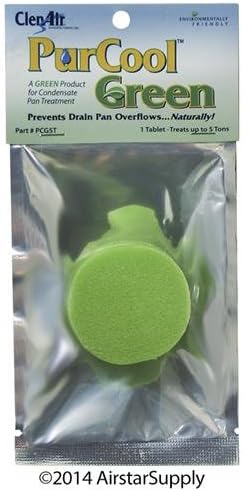 Case of (12) ClenAir PurCool Green - Condensate Pan Tablets # PCG5T, Treats up to 5 Tons