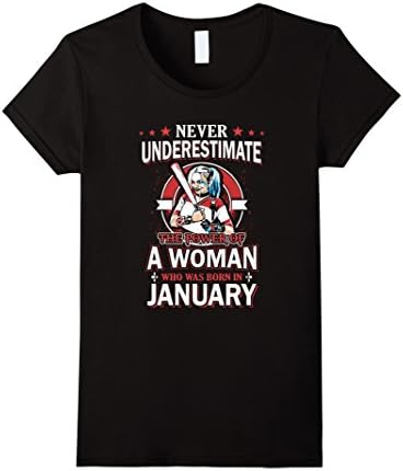 Women's Never Underestimate The Power Of A Woman Born In January XL Black
