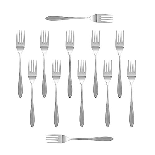 image for Royal 12-Piece Mini Dessert Forks Set - 18/10 Stainless Steel, 6.0