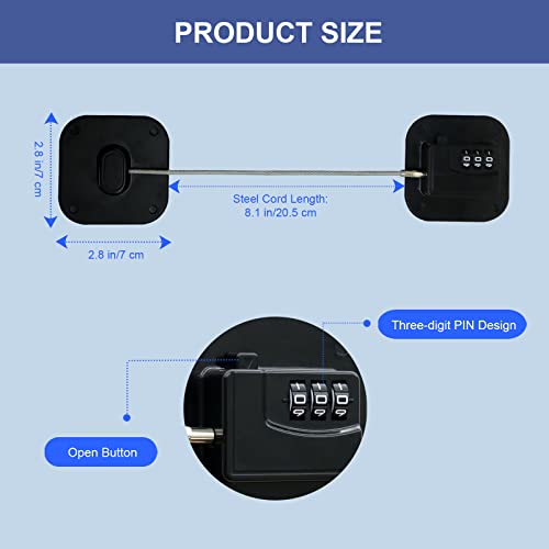 Home Fridge Lock No Drilling, NewBinn 2 Pack Adhesive Refrigerator Lock