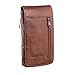 Hengwin Cell Phone Holster Pouch Vertical Leather iPhone Holster Case with Belt Loop Men Travel Purse Waist Bag Belt Clip Holster for iPhone XR Samsung S9 S8 Plus +Keyring