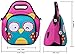 Itzi Bitzi Neoprene Insulated Children's Lunch Bag Kids Tote Toddler Backpack with Adjustable Shoulder Strap & Ice Pack Brick - Pink Owl