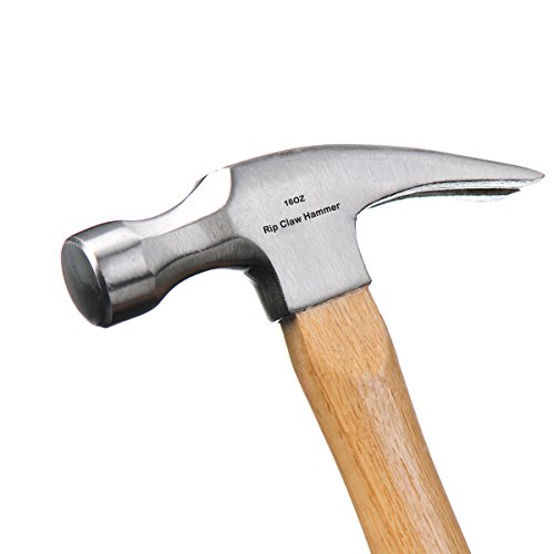 Hampous 16OZ Rip Claw Hammer With Strong Wooden Handle