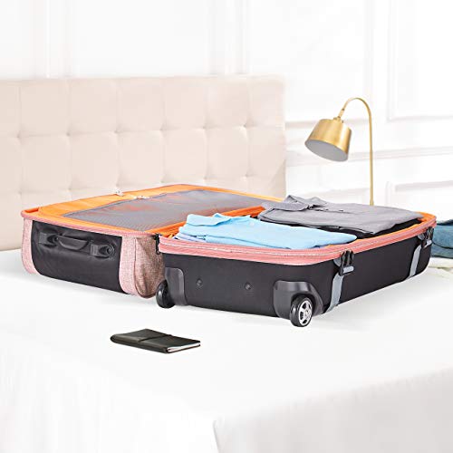 AmazonBasics Rolling Travel Duffel Bag Luggage with Wheels, Large