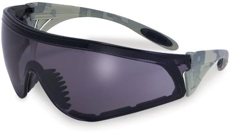 SSP Eyewear Safety Glasses with Military ACU Camo Frames and Smoked Anti-fog Lenses, YAKIMA SM A/F
