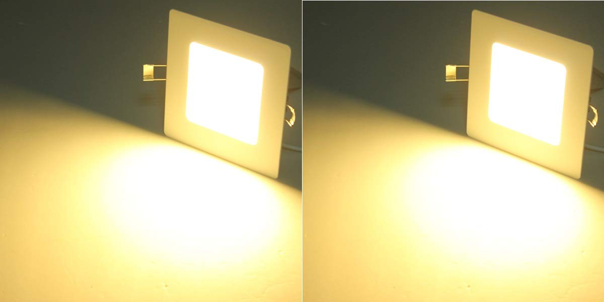 Signature 12watt Warm White Color Led Light For Pop False Ceiling Slim Alluminium Body Square Shape Body Color White With Warranty Pack Of 02