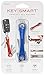 KEYSMART Key Holder for Keychain - Compact Key Organizer for Key Chain, Minimalist Clutter-Free EDC Keychains, Key Ring for Car Fobs Key Chains, Expandable (Up to 8 Keys, Blue)