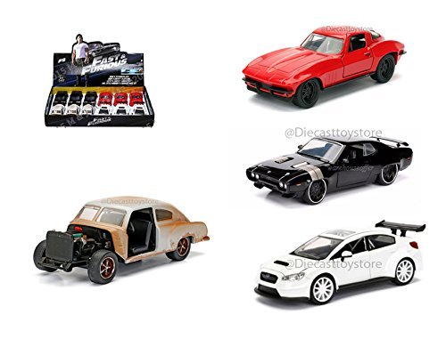 JADA 1:32 DISPLAY - FAST & FURIOUS - 2017 ASSORTMENT DP3 (4 STYLES) DIECAST CAR 98674-DP3