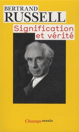[Best] Signification et vérité<br />R.A.R