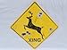 DEER CROSSING SIGN Metal/BULLET HOLES/Rustic Hunting Cabin Lodge Street Road Decor new