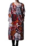 Mordenmiss Women's 2016 Spring Dress Round Neckline Print Pullover