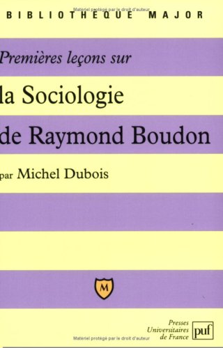 Premières leçons sur la sociologie de Raymond Boudon