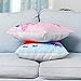 Jerry Fabrics Set of 2 100% Cotton Velvet Soft Blue Pink Cartoon Peppa Pig Decorative Throw Pillow Cover Home Decor Design Set Cushion Case for Sofa Bedroom Car Hiddern Zipper 18×18 Inch(45×45 cm)