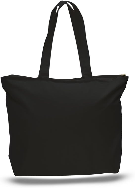 blank canvas bags with zipper