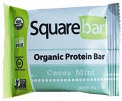 Squarebar Organic Protein Bar Cocoa Mint 48g x 12 by Squarebar