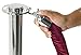 Stanchion Set - Two 39 Inch Polished Chrome Stanchion Posts with a 78 Inch Burgundy Velvet Rope w/Polished Chrome Hooks - Crowd Control Stanchions