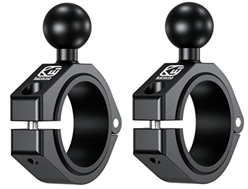 BRCOVAN 2PCS, 1'' Ball Large Bar Clamp Mount, Fit 1.5'' / 1.65'' / 1.75'' / 1.85'' / 2'' Round Rails & ATV UTV Roll Cages, Fit for RAM Mounts B Size 1 Inch Ball Double Socket Arm, Aluminum Alloy