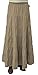 Baby'O Women's Ankle Length 6 Tiered Long Denim Prairie Skirt