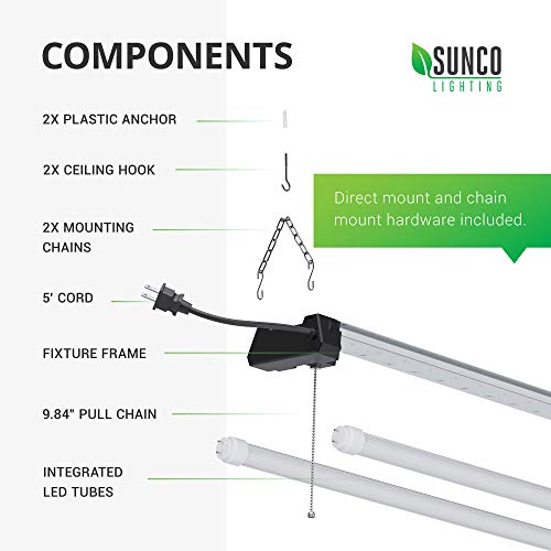 4 Sunco+Lighting+PACK+Industrial+5000K+Daylight