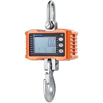 Hanging Scale,Klau 1000 kg 2000 lb Digital Industrial Heavy Duty Crane Scale Smart Measuring Tool orange for Home Farm Factory