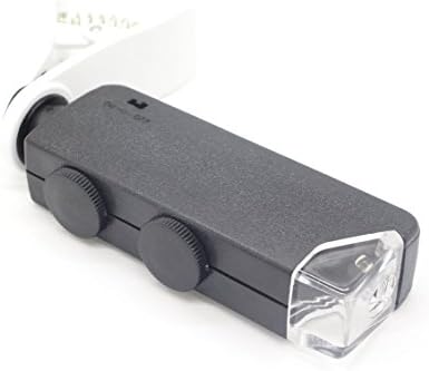 Nument 60X-100X Pocket Illuminated LED Zoom Microscope, Universal Clip LED cellphone Microscope