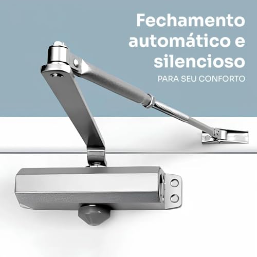 Mola Aerea Braço Amortecedor Hidráulica Fechar Porta Fechador Automatico Com Regulagem