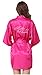JOYTTON Women's Kimono Robe with Embroidered Mother of The Groom Fuchsia M
