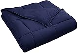 Superior, Classic All-Season Down Alternative Comforter with Baffle Box Construction, Full/Queen, Navy Blue