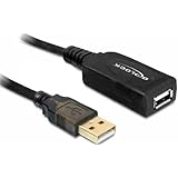 DeLOCK 20m USB 2.0 20m Black USB cable - USB cables (20 m, Male/female, Black, USB Type-A)