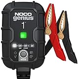 NOCO GENIUS1, 1-Amp Fully-Automatic Smart Charger, 6V And 12V Battery Charger, Battery Maintainer, And Battery Desulfator With Temperature Compensation