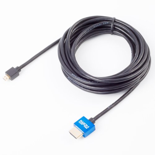 SlimHDMI 3.5m Male Micro (Type D) to Male (Type A) Cable, The World's Slimmest HDMI Lead? (Gold Plated, 1080p, 3D, High Speed, ARC)