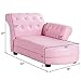 Costzon Kids Couch, Princess Kids Sofa Chairs for Baby Girls 3-5 Old w/Wood Frame & Leather Surface for Nap & Rest, Toddler Couch for Preschool, Nursery, Kindergarten, Children Furniture Gift (Pink)