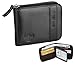 Admetus Men's Genuine Leather Bifold Zip-around Wallet with Elegant Gift Box Black 5