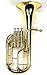 HAICHENWEI Intermediate Monel Pistons Alto Horn w/Case & Mouthpiece-Gold Lacquer Finish