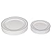 Premium 60 Pack White with Silver Rim Plastic Plates - Includes 30 Dinner Plates and 30 Salad Plates by Alpha & Sigma